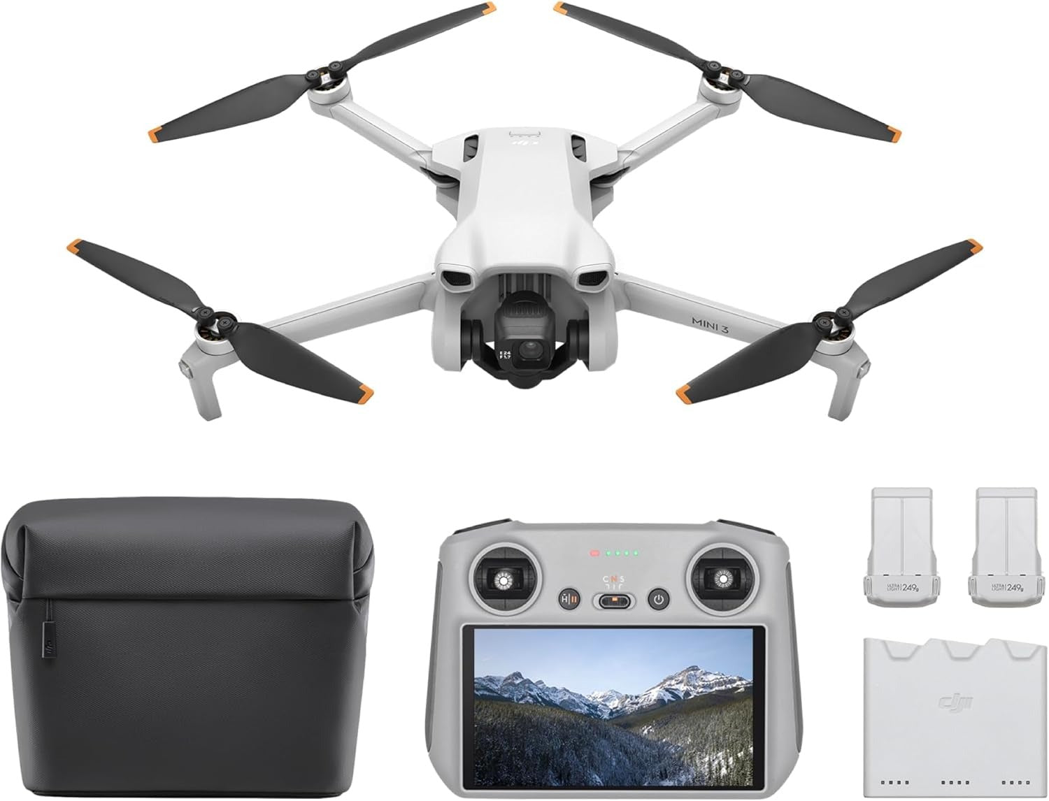 Mini 3 - Dron Mini con Mando a distancia y cámara, ligero y plegable con vídeo 4K HDR, 38 min de tiempo de vuelo, Grabación vertical y funciones inteligentes, C0